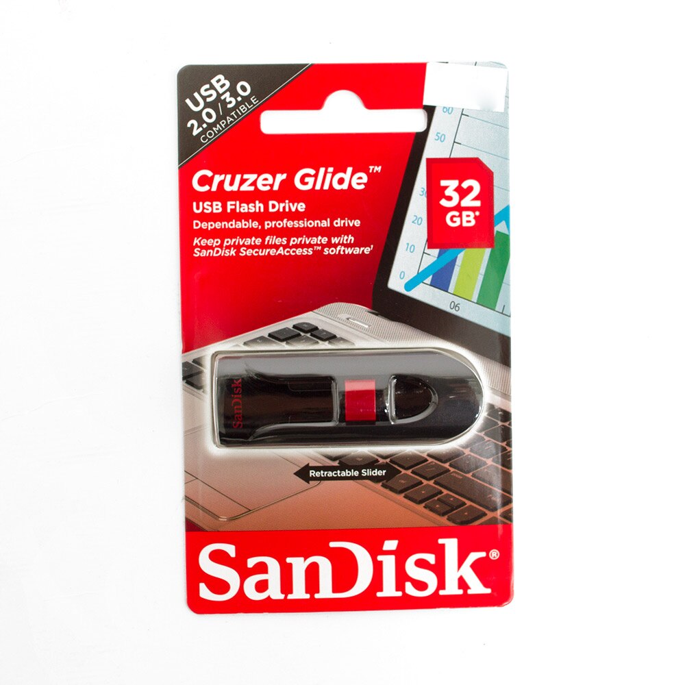 SanDisk, Cruzer, Glide, USB Drive, 32 GB